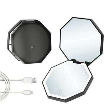 GlowMirror – Oglindă Compactă și LED pentru Machiaj Perfect Oriunde