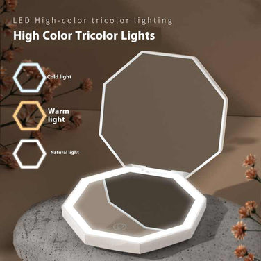 GlowMirror – Oglindă Compactă și LED pentru Machiaj Perfect Oriunde