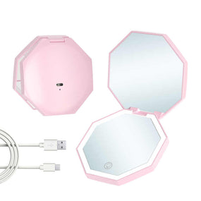 GlowMirror – Oglindă Compactă și LED pentru Machiaj Perfect Oriunde