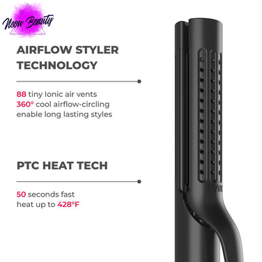 AirFlow 360°– Ondulator și placă de îndreptat părul 2 în 1 profesională