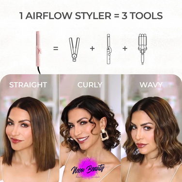 AirFlow 360°– Ondulator și placă de îndreptat părul 2 în 1 profesională
